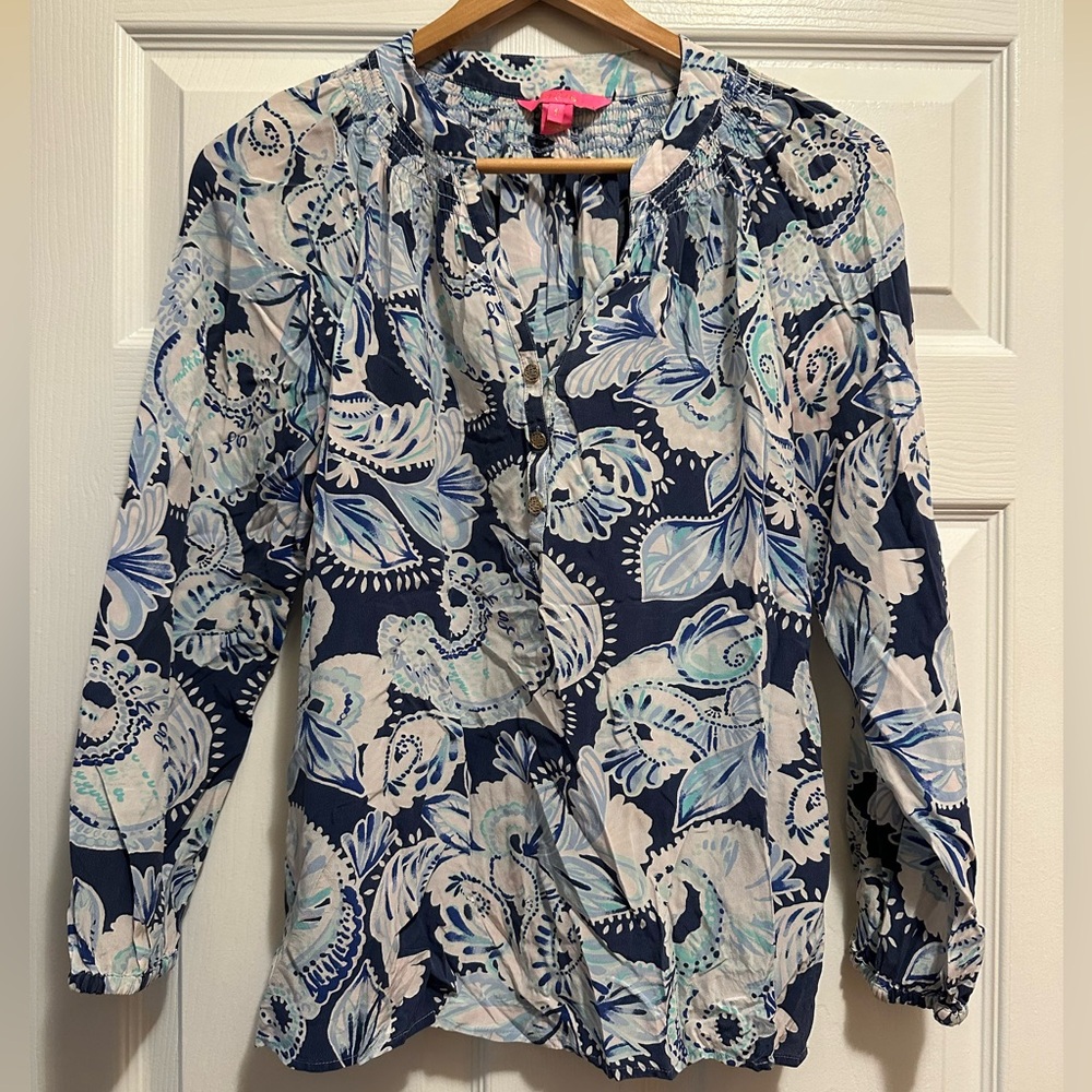 Lilly Pulitzer 100% silk blouse